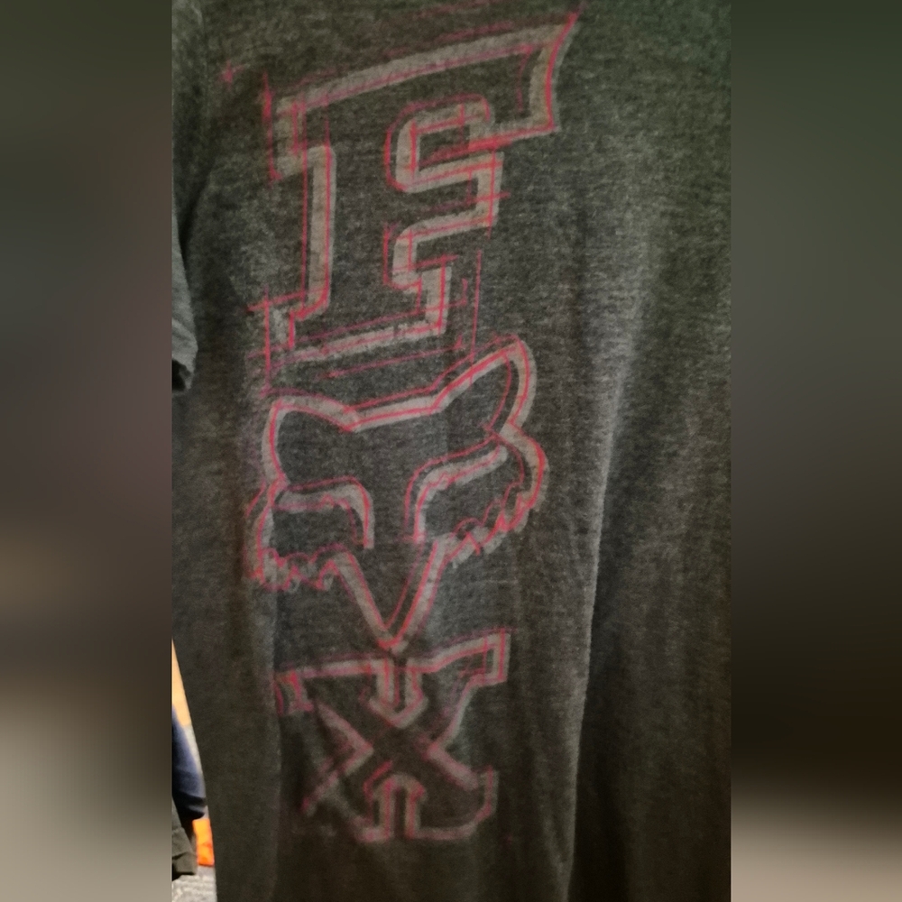 Fox Racing Gray T-Shirt with Red Logo